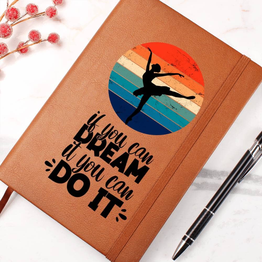 Dancer's Dream - Vegan Leather Journal Journals ShineOn Fulfillment 