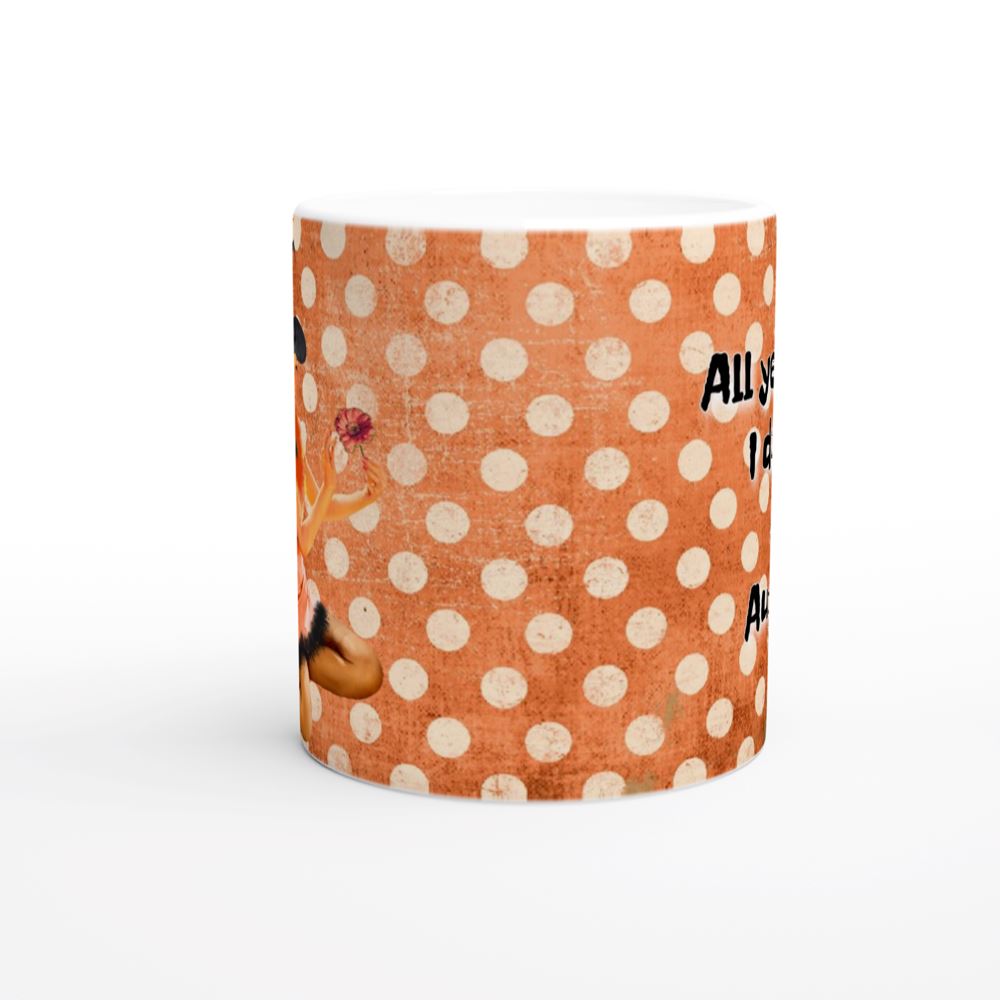 "All Year Long I Dream of Autumn" Designer Vintage Retro Style 11oz Ceramic Mug Print Material Gelato 